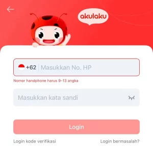 Lupa password Akulaku