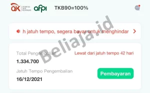 Resiko Telat Bayar EASY CASH