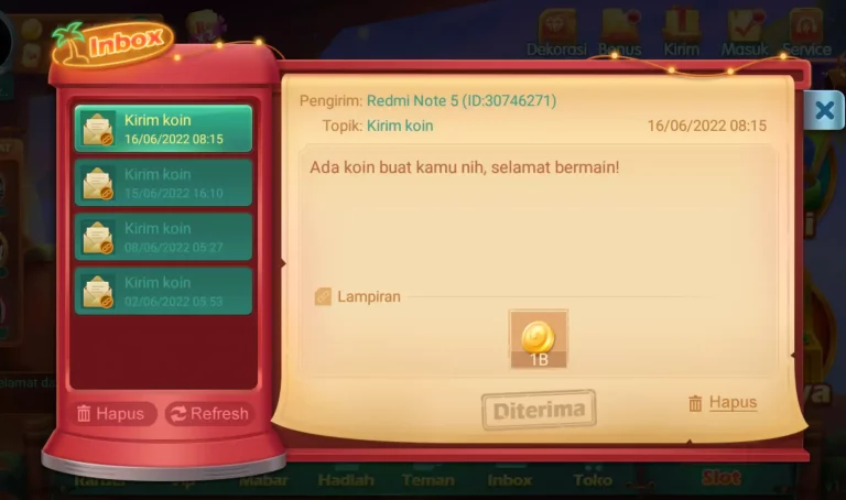 Cara Kirim Chip Higgs Domino