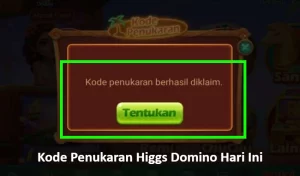 Kode Penukaran Higgs Domino Hari Ini