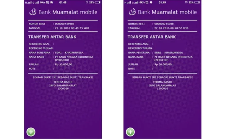 Bukti Transfer Bank Muamalat