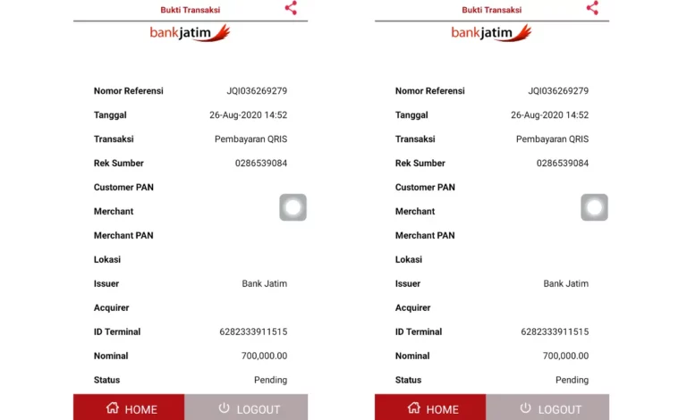 bukti transfer bank jatim