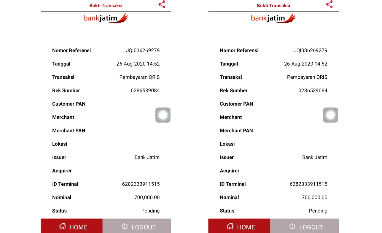 bukti transfer bank jatim