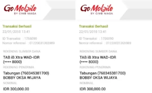 Bukti transfer CIMB Niaga